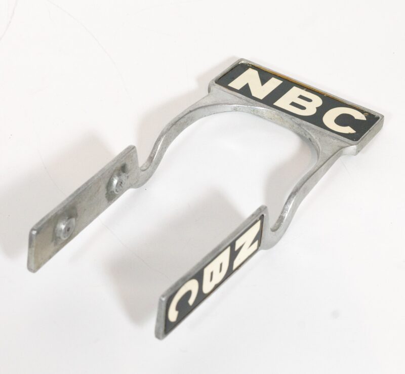 RCA 77-DX Ribbon Microphone w/Original 4-Sided NBC Flag -- From NBC Affiliate WHDH-AM