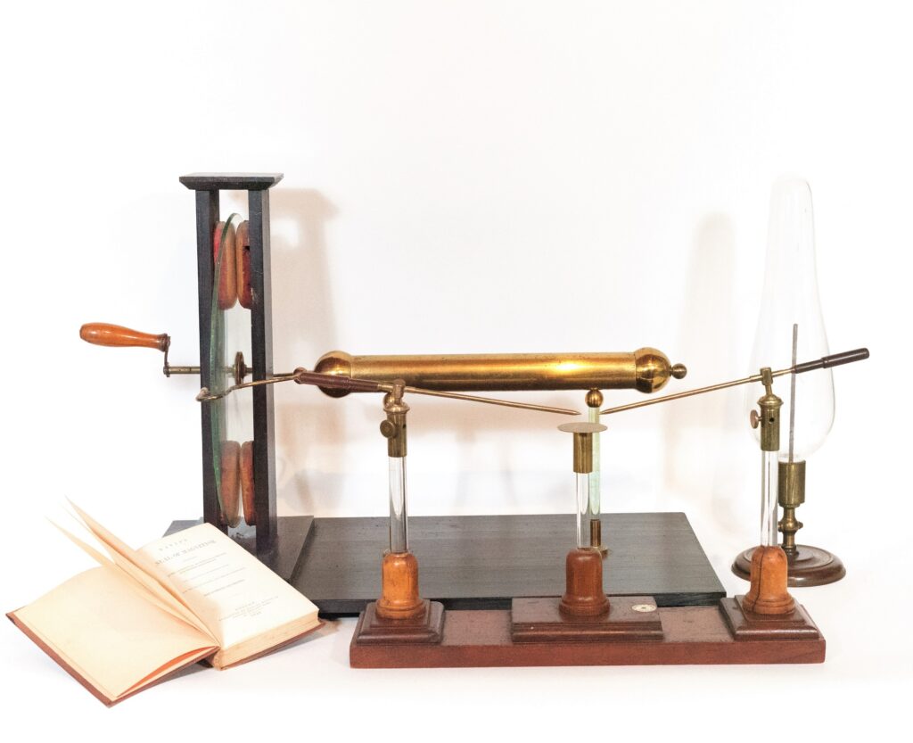 c. 1870 Physical & Electrical Instruments w/Francis Peabody's Copy of ...