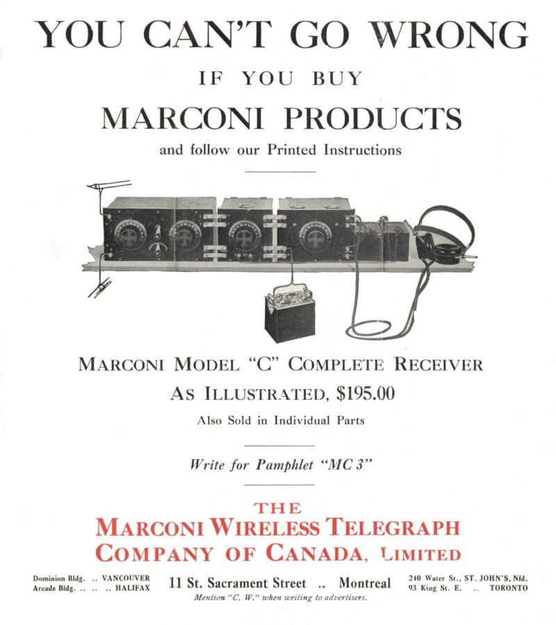 1922 Marconi Model C Radio Receiving Set