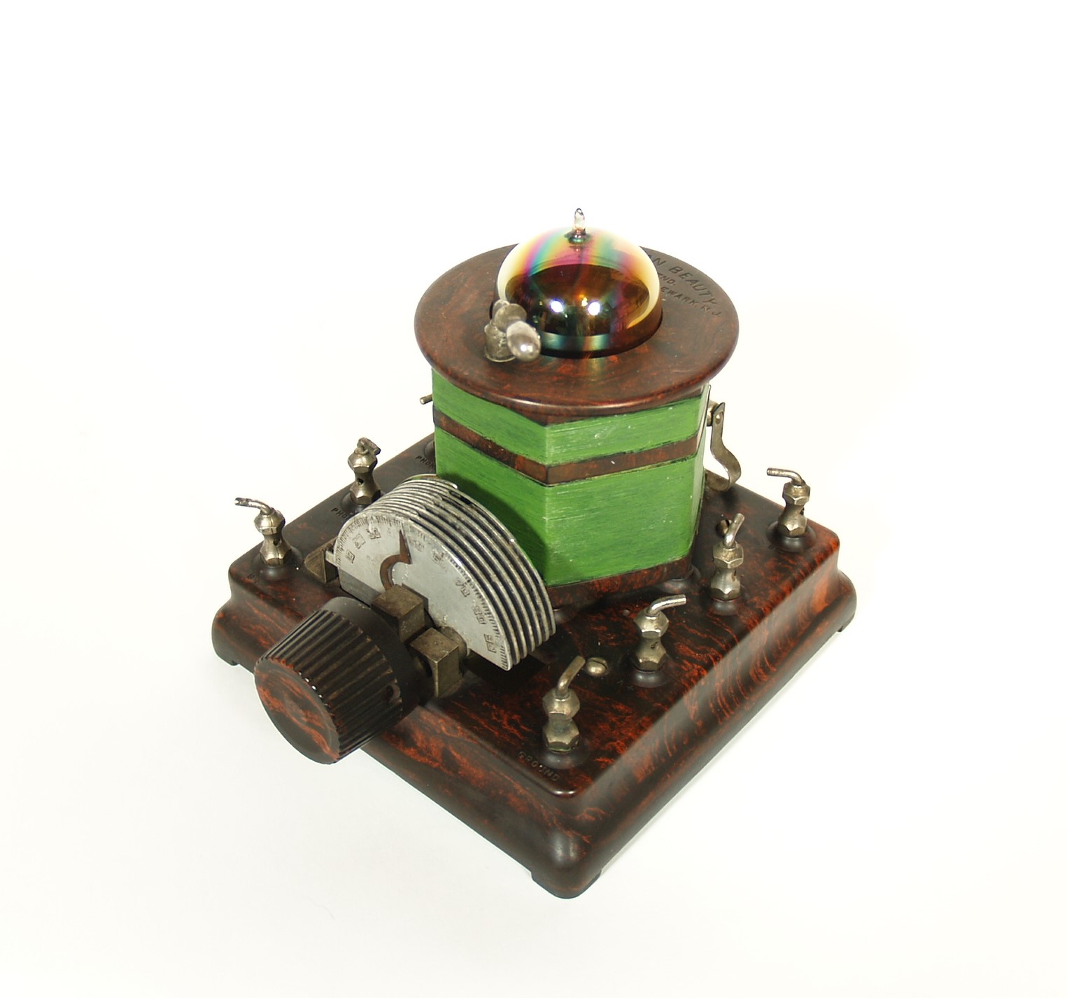 1924 Martian Beauty 1-Tube Radio With Brass Base, Tipped Rainbow Tube 1924 Martian Beauty 1-Tube Radio With Brass Base, Tipped Rainbow Tube