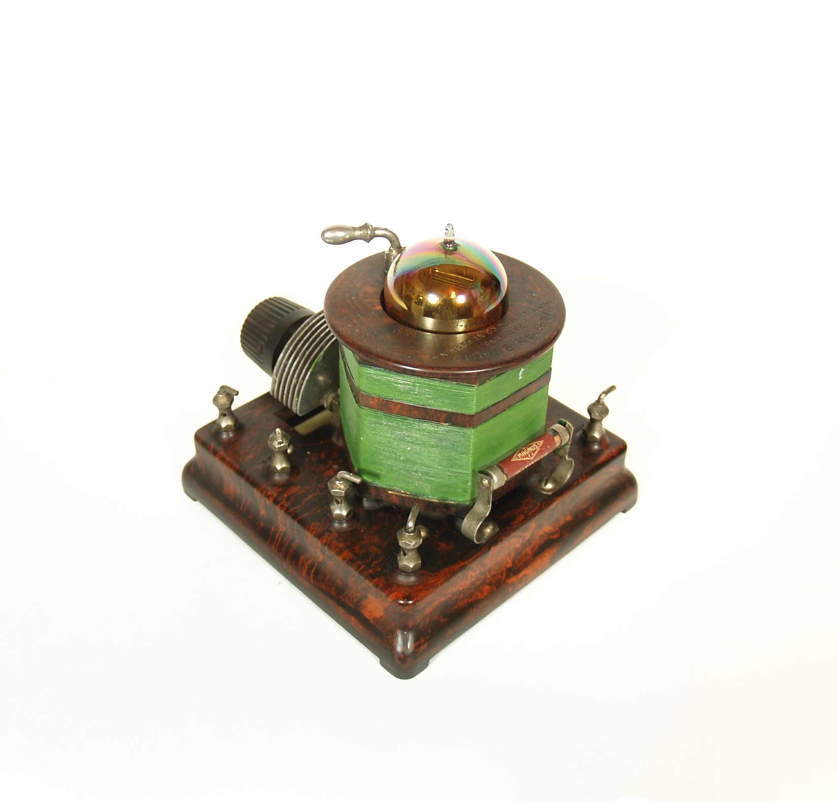 1924 Martian Beauty 1-Tube Radio With Brass Base, Tipped Rainbow Tube 1924 Martian Beauty 1-Tube Radio With Brass Base, Tipped Rainbow Tube