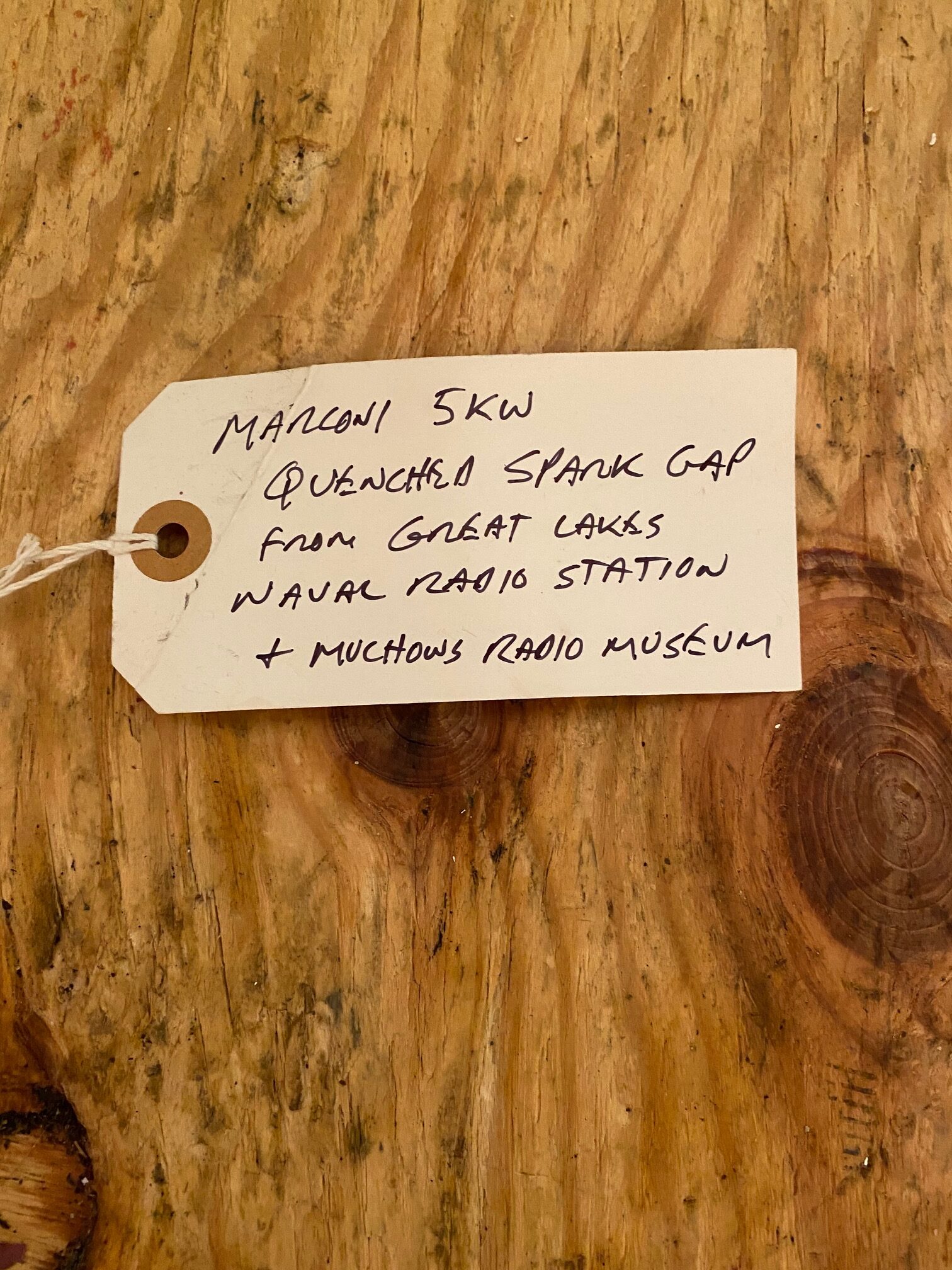 1918 Marconi Wireless Telegraph 5KW Quenched Spark Gap From Great Lakes Naval Radio Station 1918 Marconi Wireless Telegraph 5KW Quenched Spark Gap From Great Lakes Naval Radio Station