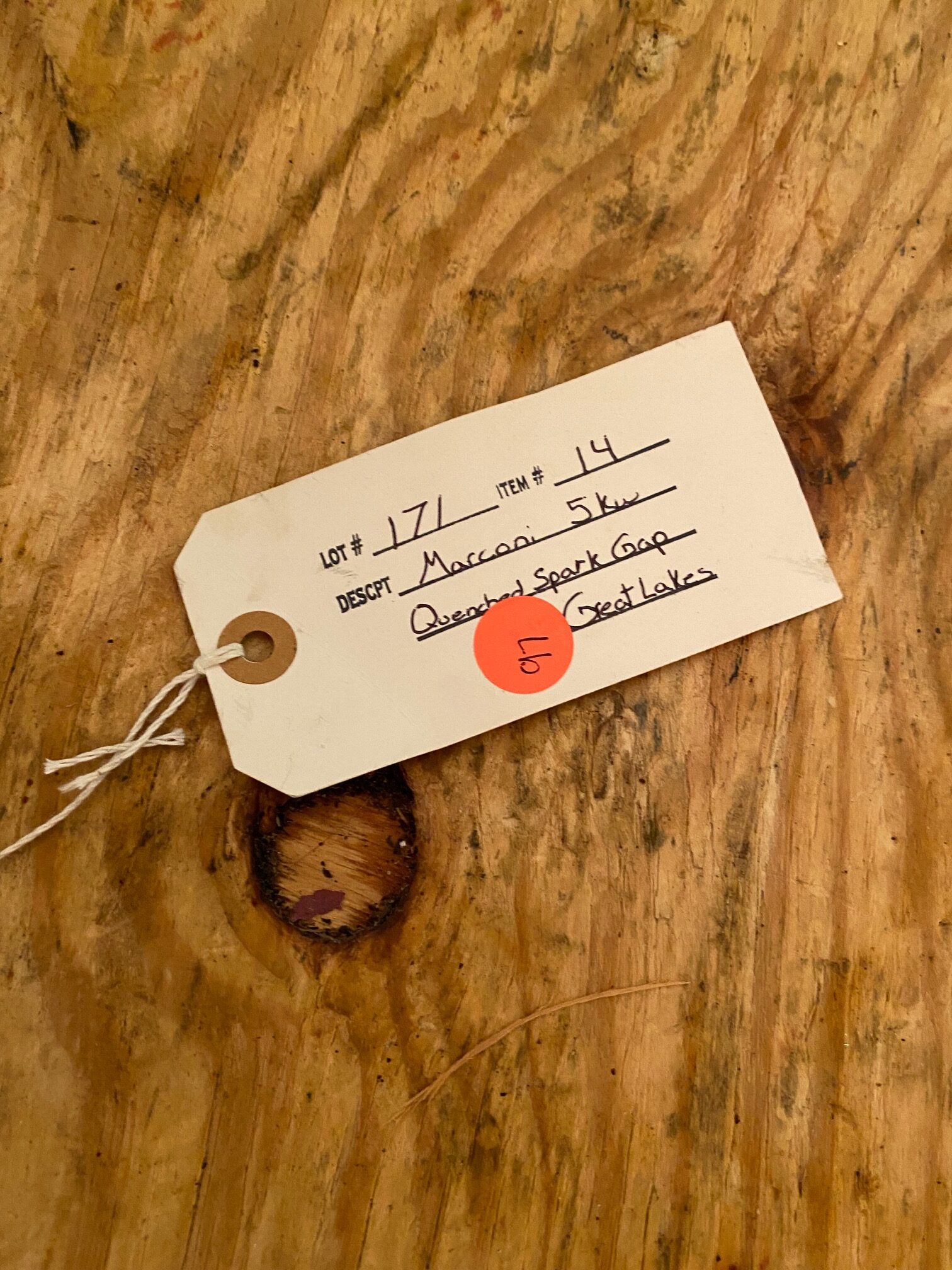 1918 Marconi Wireless Telegraph 5KW Quenched Spark Gap From Great Lakes Naval Radio Station 1918 Marconi Wireless Telegraph 5KW Quenched Spark Gap From Great Lakes Naval Radio Station